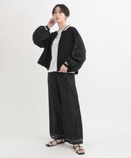 ZMJGB18168 al'aise modulation(アレーズモジュレーション) 裾ドロストMA-1風ブルゾン ブラック