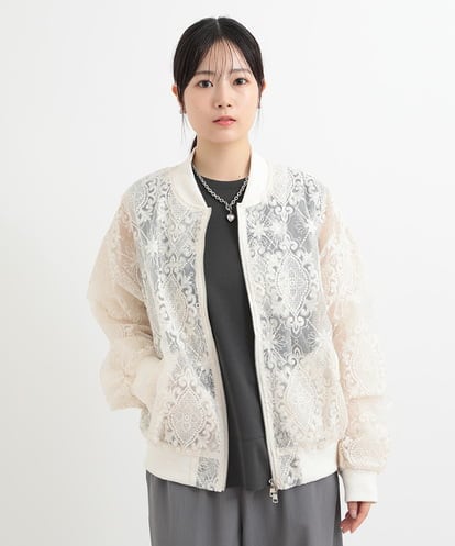 ZMJGB26120  エンブロイダリーレースシアーブルゾン