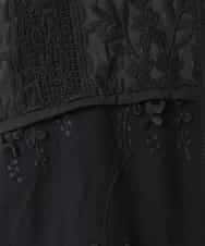 ZMJGE10140 al'aise modulation(アレーズモジュレーション) ダブルポケットレースブルゾン ブラック