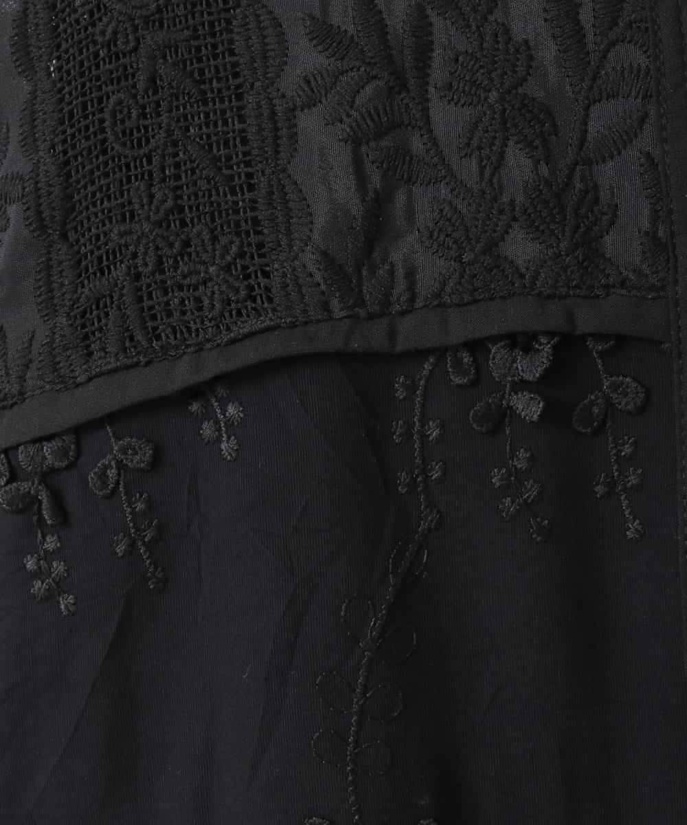 ZMJGE10140 al'aise modulation(アレーズモジュレーション) ダブルポケットレースブルゾン ブラック