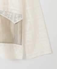 ZMJGE11120 al'aise modulation(アレーズモジュレーション) フラワーモチーフシアージャケット ホワイト