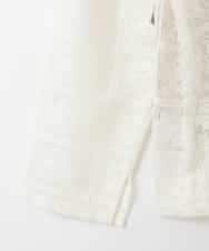 ZMJGE11120 al'aise modulation(アレーズモジュレーション) フラワーモチーフシアージャケット ホワイト