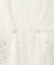 ZMJGE11120 al'aise modulation(アレーズモジュレーション) フラワーモチーフシアージャケット ホワイト