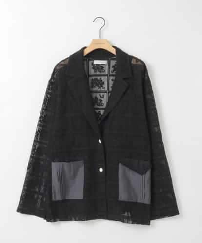 ZMJGE11120 al'aise modulation フラワーモチーフシアージャケット