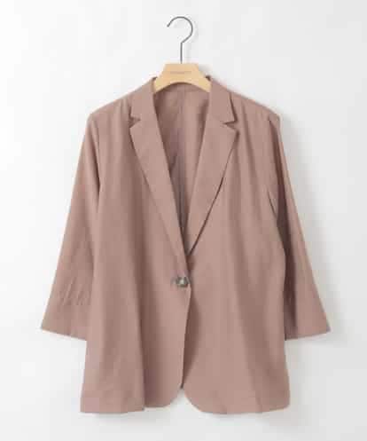 ZMJGE12130 al'aise modulation 【洗える】七分袖シアージャケット
