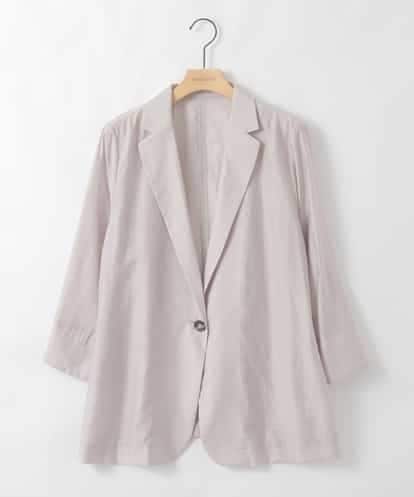 ZMJGE12130 al'aise modulation 【洗える】七分袖シアージャケット