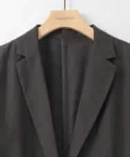 ZMJGE12130 al'aise modulation(アレーズモジュレーション) 【洗える】七分袖シアージャケット ブラック