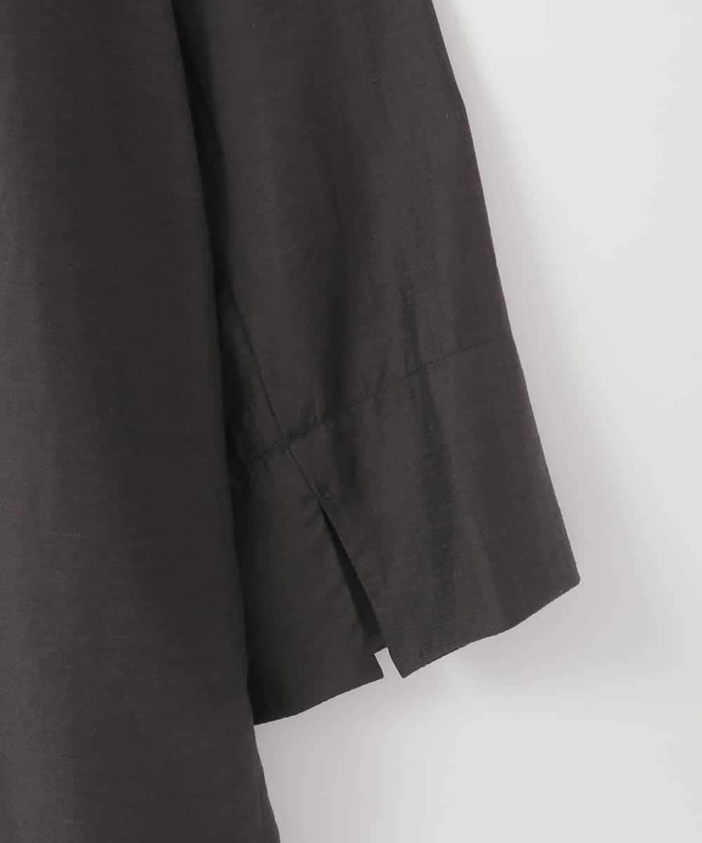 ZMJGE12130 al'aise modulation(アレーズモジュレーション) 【洗える】七分袖シアージャケット ブラック