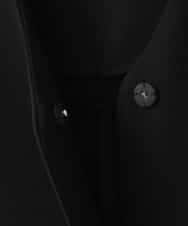 ZMJGE14140 al'aise modulation(アレーズモジュレーション) テールロングVネックフレアジレ ブラック