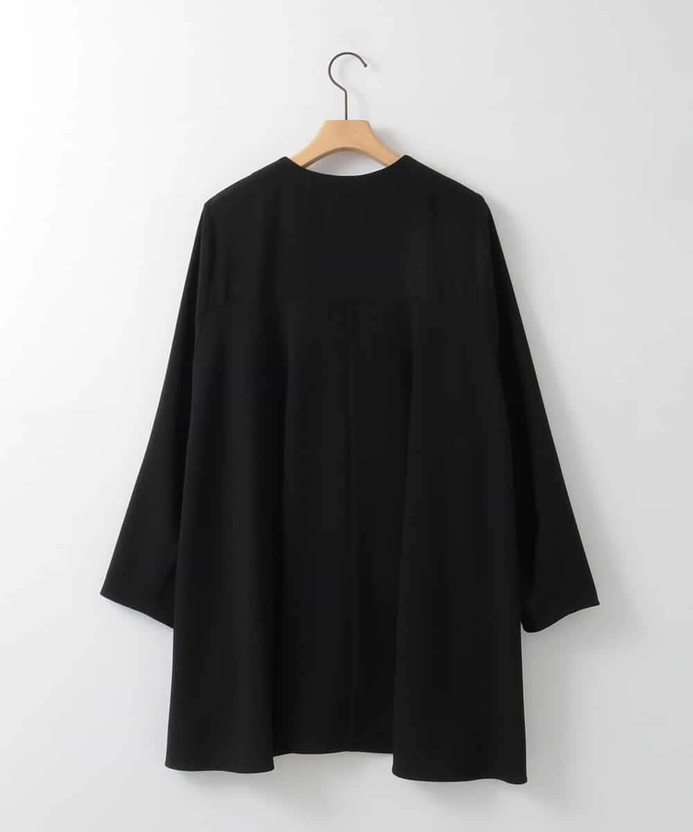 ZMJGE15150 al'aise modulation(アレーズモジュレーション) テールロングノーカラージャケット ブラック