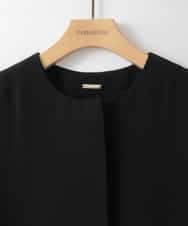 ZMJGE15150 al'aise modulation(アレーズモジュレーション) テールロングノーカラージャケット ブラック