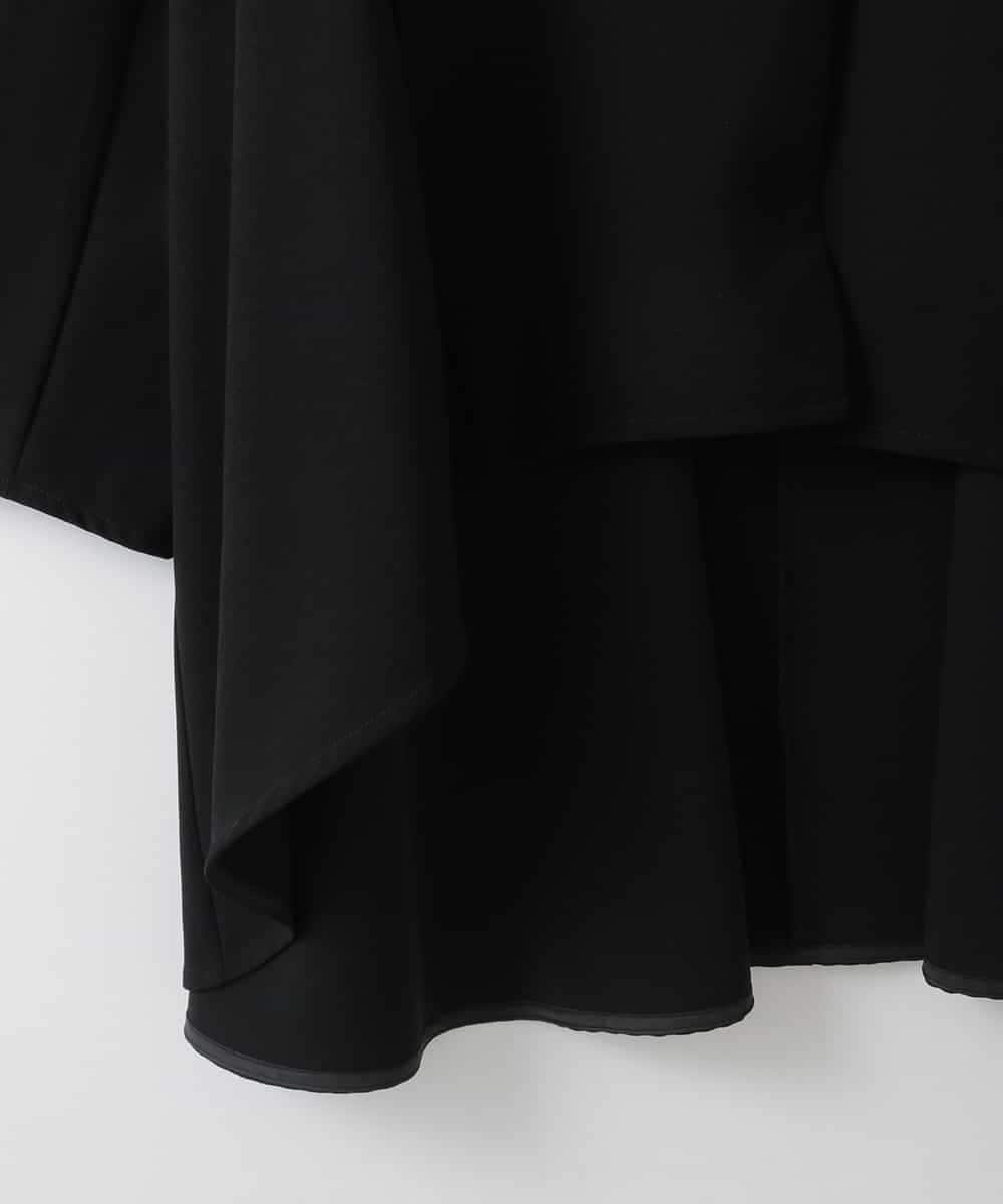 ZMJGE15150 al'aise modulation(アレーズモジュレーション) テールロングノーカラージャケット ブラック