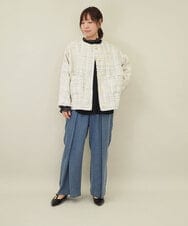 ZMJGE16189 al'aise modulation(アレーズモジュレーション) ツイードドルマンジャケット ホワイト