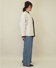 ZMJGE16189 al'aise modulation(アレーズモジュレーション) ツイードドルマンジャケット ホワイト