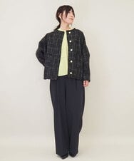 ZMJGE16189 al'aise modulation(アレーズモジュレーション) ツイードドルマンジャケット ブラック