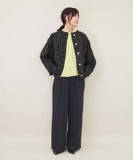 ZMJGE16189 al'aise modulation(アレーズモジュレーション) ツイードドルマンジャケット ブラック