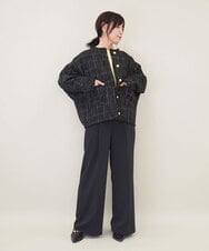 ZMJGE16189 al'aise modulation(アレーズモジュレーション) ツイードドルマンジャケット ブラック