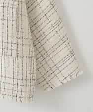 ZMJGE16189 al'aise modulation(アレーズモジュレーション) ツイードドルマンジャケット ホワイト