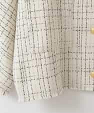 ZMJGE16189 al'aise modulation(アレーズモジュレーション) ツイードドルマンジャケット ホワイト