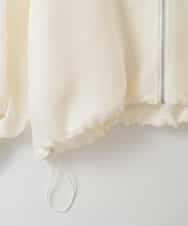 ZMJGE17150 al'aise modulation(アレーズモジュレーション) ドロストヘムジップアップメッシュブルゾン ホワイト