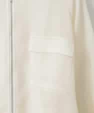 ZMJGE17150 al'aise modulation(アレーズモジュレーション) ドロストヘムジップアップメッシュブルゾン ホワイト