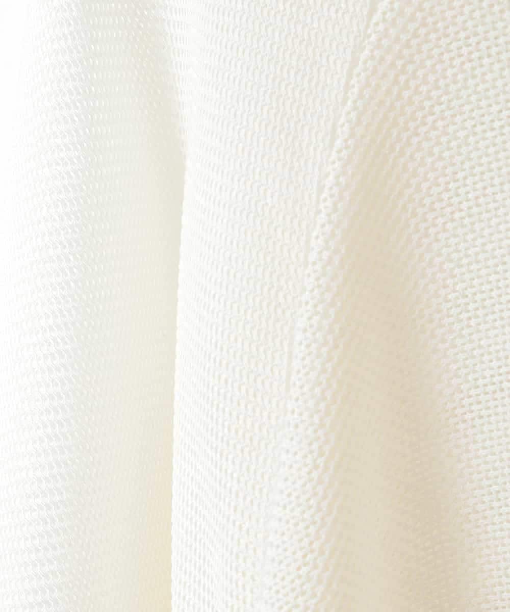 ZMJGE17150 al'aise modulation(アレーズモジュレーション) ドロストヘムジップアップメッシュブルゾン ホワイト