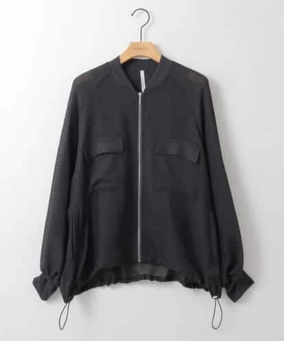 ZMJGE17150 al'aise modulation ドロストヘムジップアップメッシュブルゾン