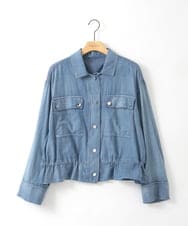 ZMJGE18160 al'aise modulation(アレーズモジュレーション) エアーコットンデニムジャケット ライトブルー