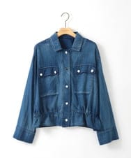 ZMJGE18160 al'aise modulation(アレーズモジュレーション) エアーコットンデニムジャケット ネイビー