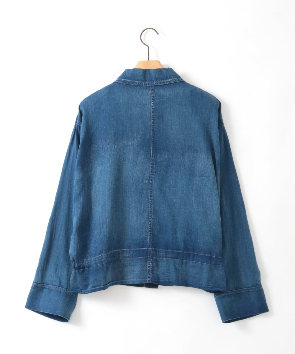 ZMJGE18160 al'aise modulation(アレーズモジュレーション) エアーコットンデニムジャケット ネイビー