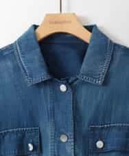 ZMJGE18160 al'aise modulation(アレーズモジュレーション) エアーコットンデニムジャケット ネイビー