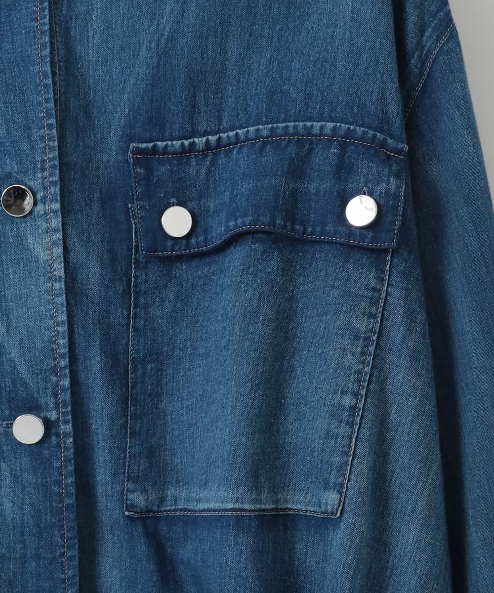 ZMJGE18160 al'aise modulation(アレーズモジュレーション) エアーコットンデニムジャケット ネイビー