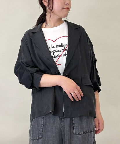 ZMJGE19180 al'aise modulation ギャザースリーブデザインジャケット