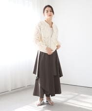 ZMJGE20098 al'aise modulation(アレーズモジュレーション) レースシアージップアップブルゾン アイボリー