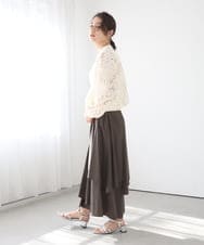 ZMJGE20098 al'aise modulation(アレーズモジュレーション) レースシアージップアップブルゾン アイボリー