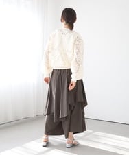 ZMJGE20098 al'aise modulation(アレーズモジュレーション) レースシアージップアップブルゾン アイボリー