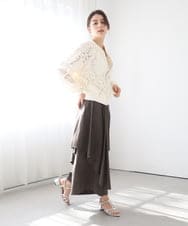 ZMJGE20098 al'aise modulation(アレーズモジュレーション) レースシアージップアップブルゾン アイボリー