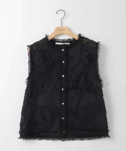 ZMJGE23128 al'aise modulation 【洗える】コード刺繍ニットベスト