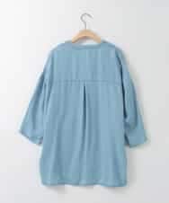 ZMJGE24149 al'aise modulation(アレーズモジュレーション) オーバーサイズデニムシャツジャケット ライトブルー