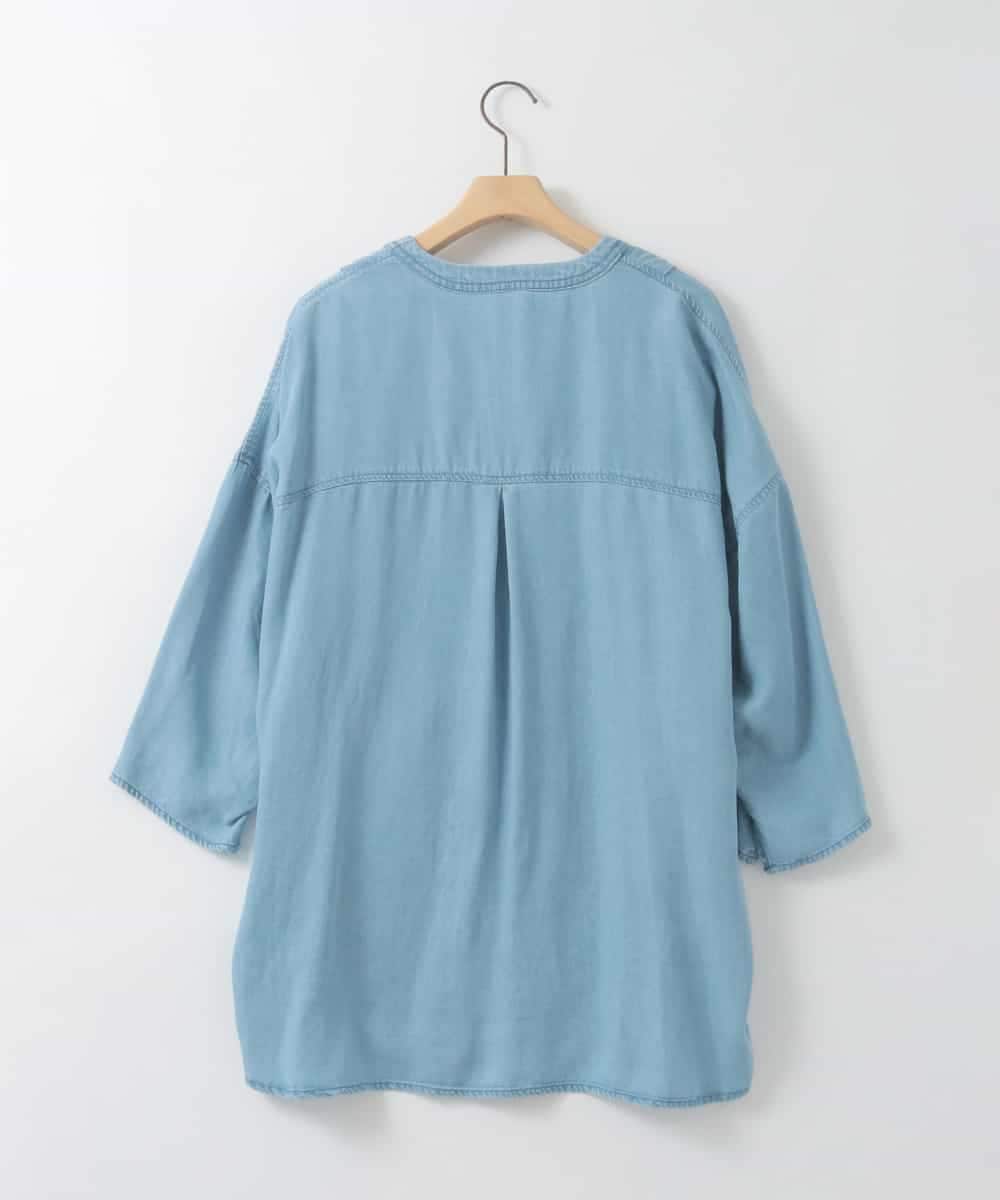 ZMJGE24149 al'aise modulation(アレーズモジュレーション) オーバーサイズデニムシャツジャケット ライトブルー