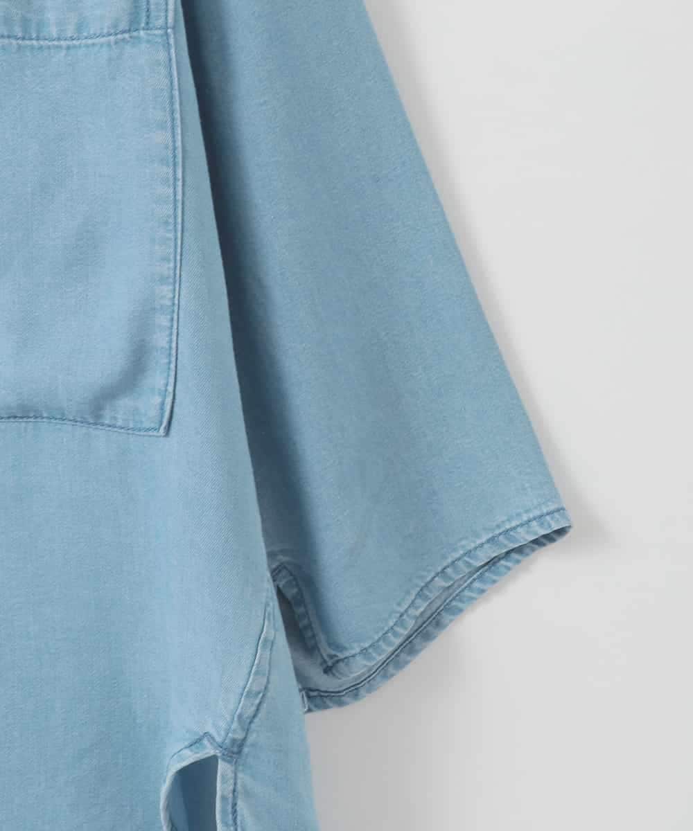 ZMJGE24149 al'aise modulation(アレーズモジュレーション) オーバーサイズデニムシャツジャケット ライトブルー