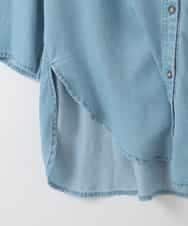 ZMJGE24149 al'aise modulation(アレーズモジュレーション) オーバーサイズデニムシャツジャケット ライトブルー