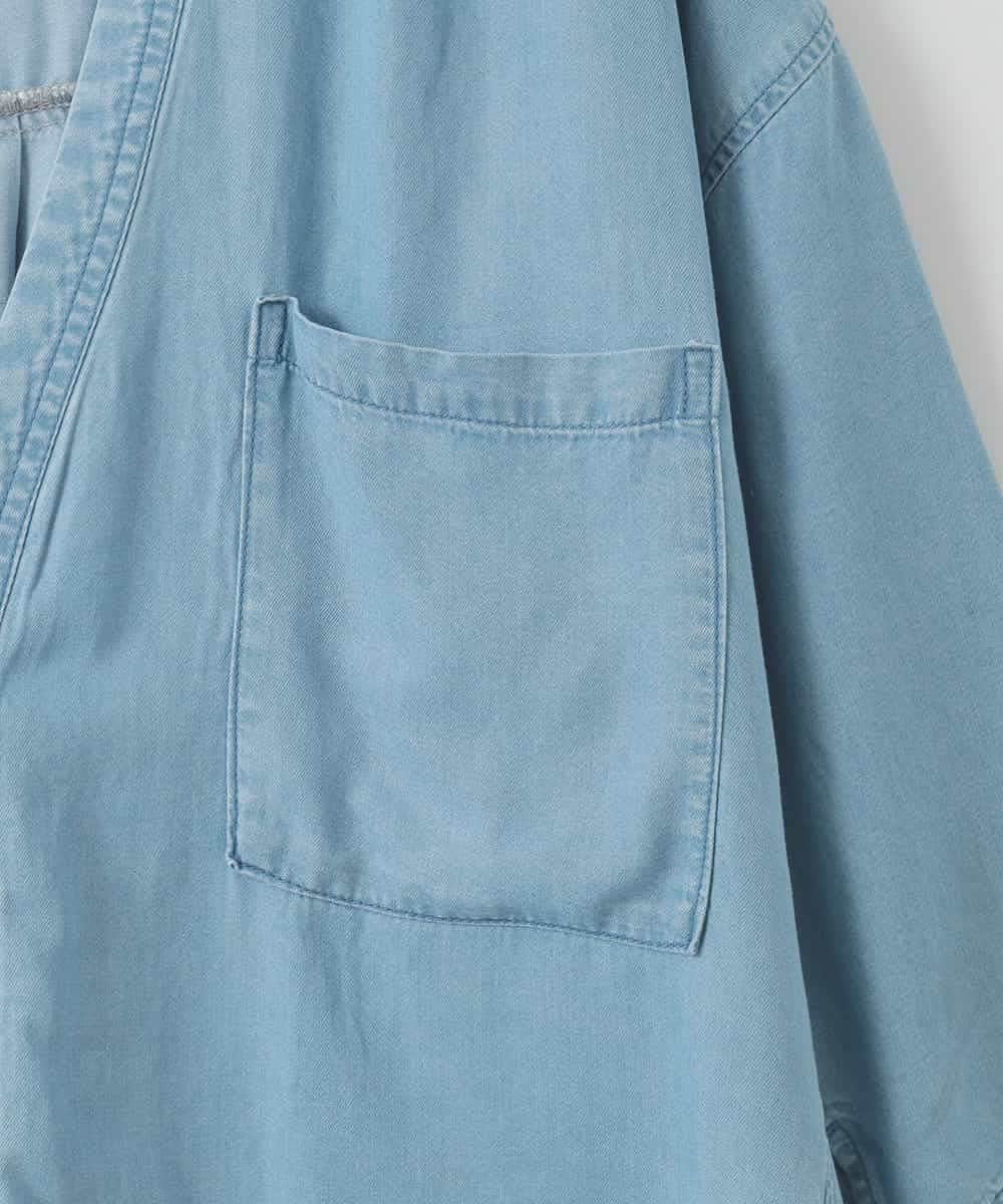 ZMJGE24149 al'aise modulation(アレーズモジュレーション) オーバーサイズデニムシャツジャケット ライトブルー