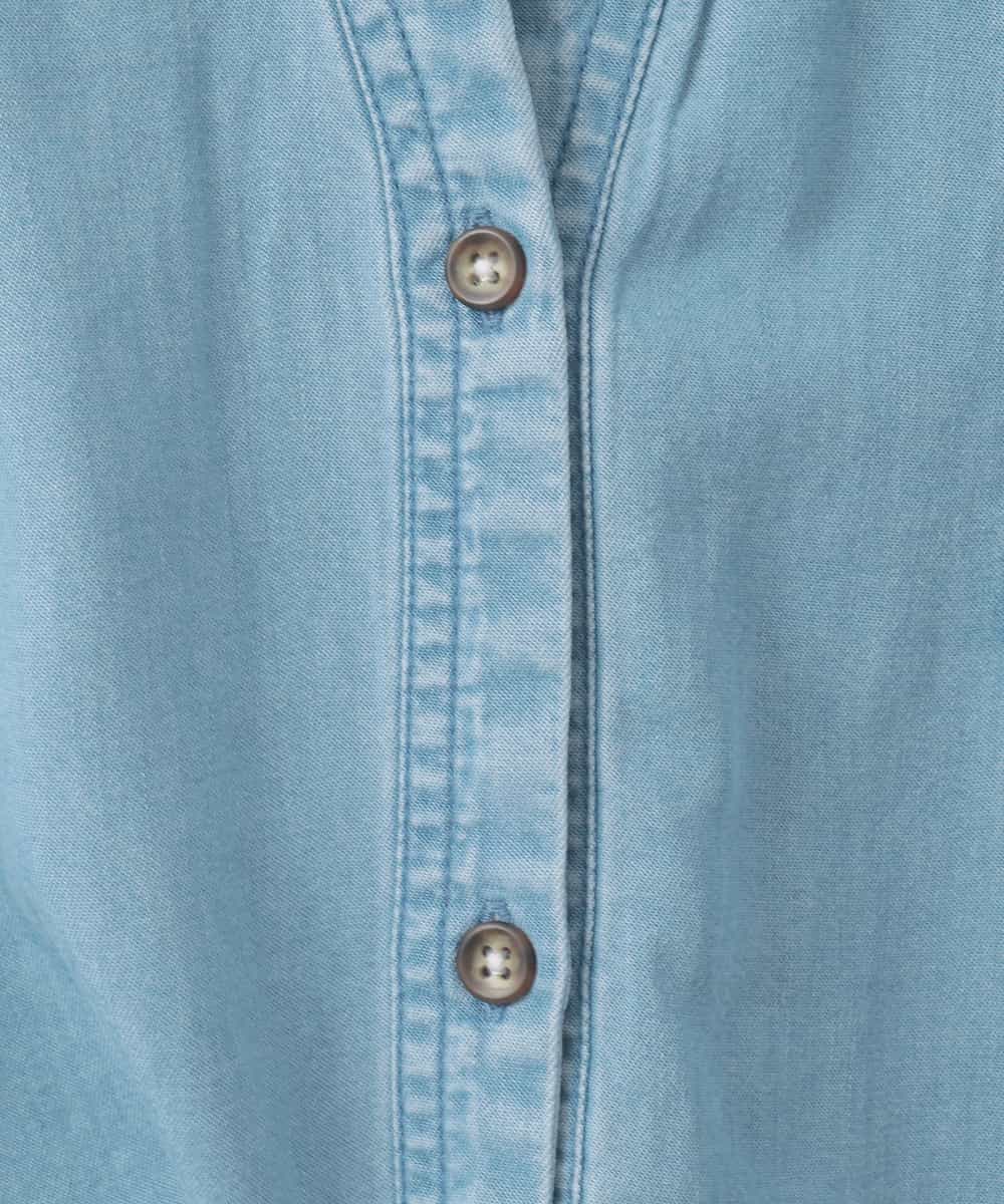 ZMJGE24149 al'aise modulation(アレーズモジュレーション) オーバーサイズデニムシャツジャケット ライトブルー