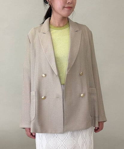 ZMJGE25170 al'aise modulation 金釦メッシュダブルジャケット