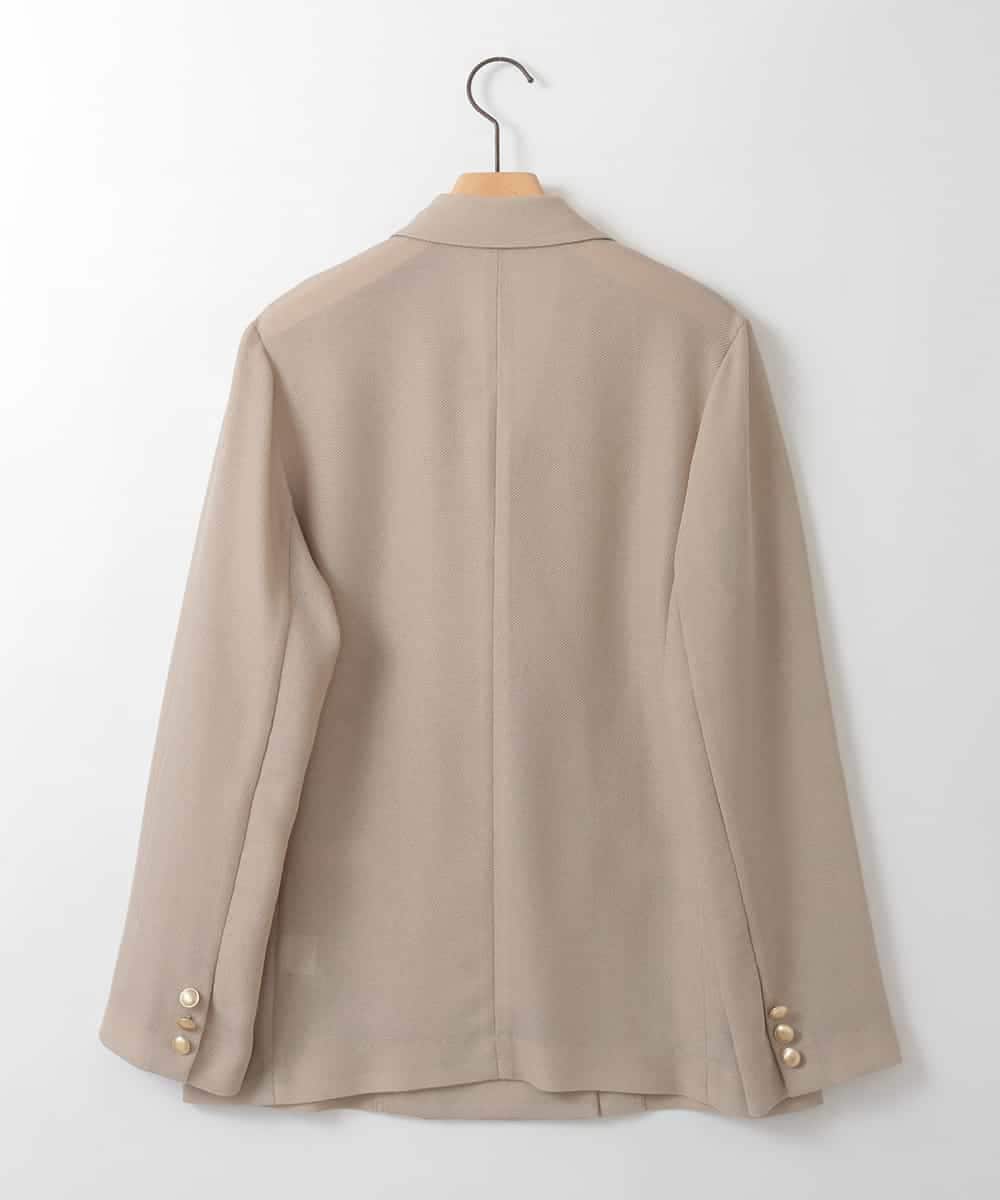 ZMJGE25170 al'aise modulation(アレーズモジュレーション) 金釦メッシュダブルジャケット ベージュ