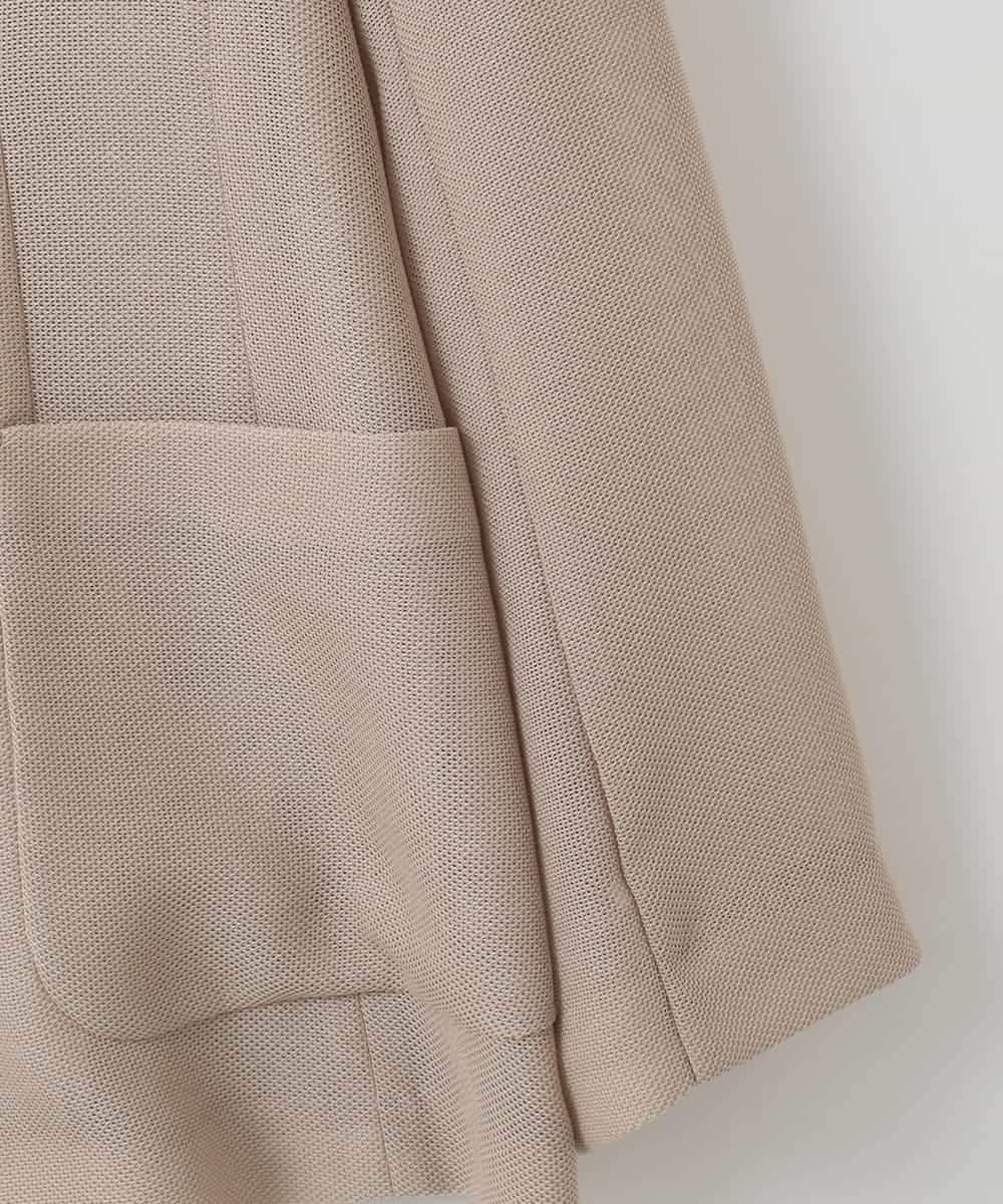 ZMJGE25170 al'aise modulation(アレーズモジュレーション) 金釦メッシュダブルジャケット ベージュ