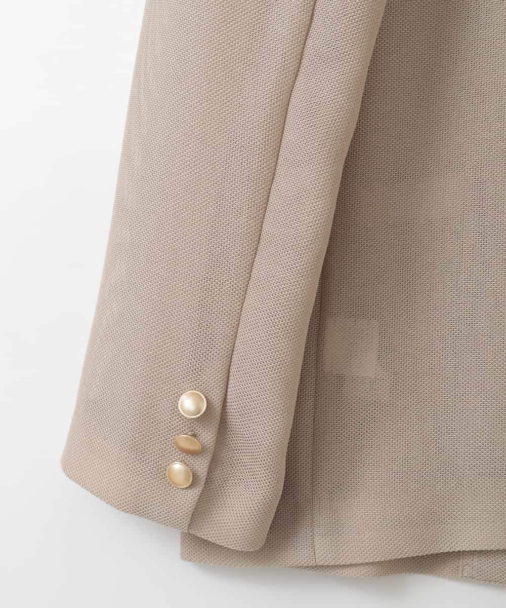 ZMJGE25170 al'aise modulation(アレーズモジュレーション) 金釦メッシュダブルジャケット ベージュ