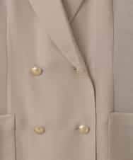 ZMJGE25170 al'aise modulation(アレーズモジュレーション) 金釦メッシュダブルジャケット ベージュ