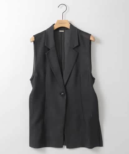 ZMJGE26160 al'aise modulation サイドスリットベルトデザインメッシュジレ